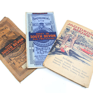 3x Old Tourists, Cyclists, Motoring Maps