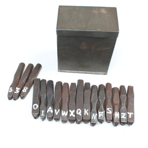 Partial Very Old Font Letter / Number Punches Set
