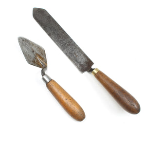 2x Old Trowel Tools + 1x FREE (Beech)