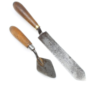 2x Old Trowel Tools + 1x FREE (Beech)