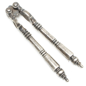Old Hexagonal Handled Ringed Cupped Reversible Nutcrackers - OldTools.co.uk