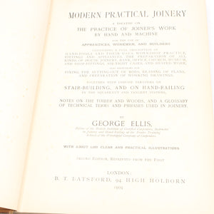 Old Modern Practical Joinery Book By George Ellis C.1904 - OldTools.co.uk