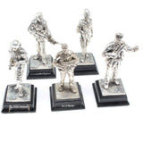 5x Pewter Army Soldier Forces Figures