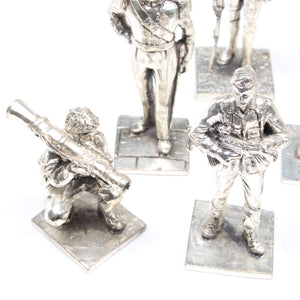 10x Pewter Army Soldier Forces Figures