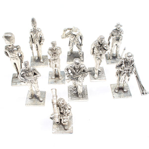 10x Pewter Army Soldier Forces Figures