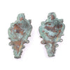 2x Old Ironmongery Decorative Heads