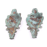 2x Old Ironmongery Decorative Heads