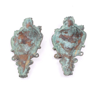 2x Old Ironmongery Decorative Heads