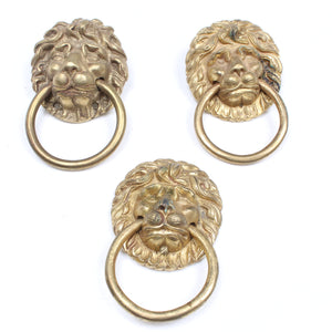 3x Lions Head Door Knockers
