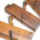 3x Old Nelson Wooden Planes - Ovolo (Beech) - OldTools.co.uk