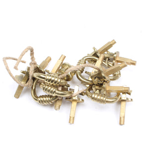 6x Old Brass Pull Handles