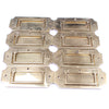8x Vintage Brass Campaign Furniture Flush Pull Handles - 5 1/2"