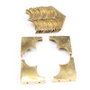 20x Old Ironmongery Brass Decorative Chest Corners - 2" (51mm)