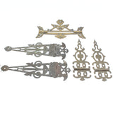 5x Old Large Decorative Ornate Hinges