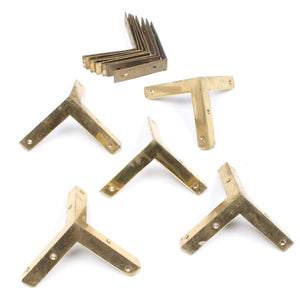 Old Ironmongery Brass Chest Corners and Chest Straps