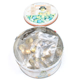 Tin Of Old Military Buttons + Bedfordshire & Hertfordshire Cap Badge