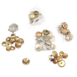 Tin Of Old Military Buttons + Bedfordshire & Hertfordshire Cap Badge