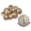Tin Of Old Military Buttons + Bedfordshire & Hertfordshire Cap Badge
