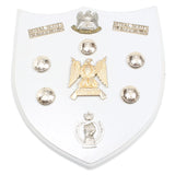 Old Waterloo Royal Scots Military Badges Plaque