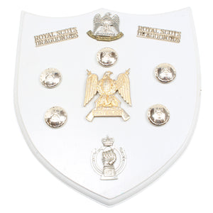 Old Waterloo Royal Scots Military Badges Plaque