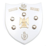 Old Waterloo Royal Scots Military Badges Plaque