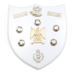 Old Waterloo Royal Scots Military Badges Plaque