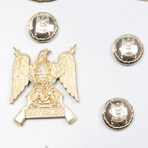 Old Waterloo Royal Scots Military Badges Plaque