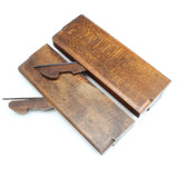 2x Old Malloch (Perth) Scottish Wooden Planes - Ovolo (Beach) - OldTools.co.uk