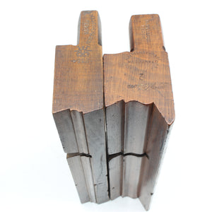 2x Old Malloch (Perth) Scottish Wooden Planes - Ovolo (Beach) - OldTools.co.uk