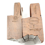 2x Old Malloch (Perth) Scottish Wooden Planes - Ovolo (Beach) - OldTools.co.uk