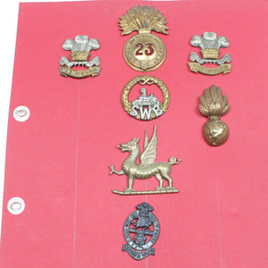 Old Welsh Military Cap Badges