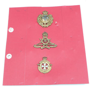 Old Bermuda and Malta Military Cap Badges