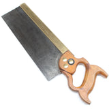 Old Tyzack Brass-Back Tenon Saw - 12tpi - 14" (Beech) - OldTools.co.uk