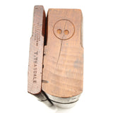 2x Old Wooden Rabbet / Rebate Round Planes - 1/2", 1 1/2" (Beech) - OldTools.co.uk