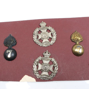 London Post Office Rifles 8th & 7th Fusiliers Cap Badges
