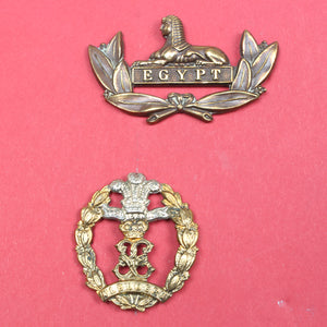 Old Infantry Training, Egypt and Middlesex Cap Badges