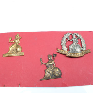 Old 'The Norfolk Regt' Cap Badges