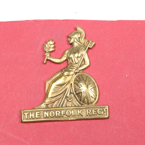 Old 'The Norfolk Regt' Cap Badges