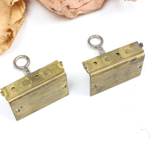 2x  Old Small Brass Locks - 38mm x 25mm