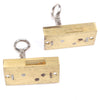 2x Old Small Brass Locks - 38mm x 19mm