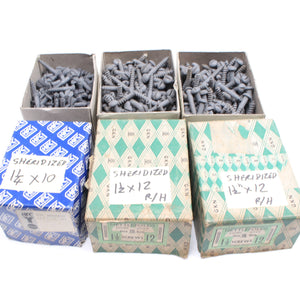 3x Sheradized Screws & 1x Black Oxydise Screws (CSK & Round) - Sizes 6, 10, 12 - OldTools.co.uk