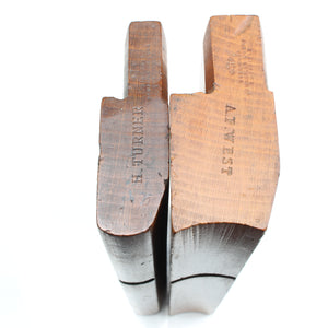 2x Old Marples Wooden Planes - Hollow & Rounds - No. 12, 16 (Beech) - OldTools.co.uk