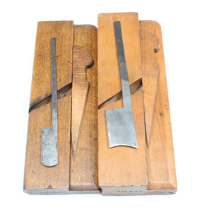 2x Old Marples Wooden Planes - Hollow & Rounds - No. 12, 16 (Beech) - OldTools.co.uk