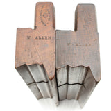 2x Old Mathieson (Glasgow) Wooden Planes - Lambs Tongue - No 185, 186 (Beech)