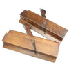 2x Old Mathieson (Glasgow) Wooden Planes - Lambs Tongue - No 185, 186 (Beech)