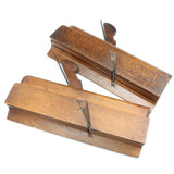 2x Old Mathieson (Glasgow) Wooden Planes - Lambs Tongue - No 185, 186 (Beech)