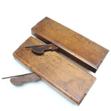 2x Old Mathieson (Glasgow) Wooden Planes - Lambs Tongue - No 185, 186 (Beech)