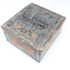 Large Old Tin Containing Many Old Brass Hinges