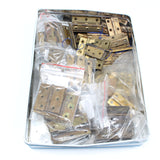 Large Collection Of Paired-Up Old Brass Hinges