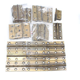 Large Collection Of Paired-Up Old Brass Hinges